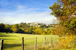 The landscape of the Valnerina from afar and from above