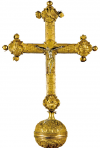  Croce astile in lamina dorata (XVI sec.), opera di oreficeria perugina, Chiesa di San Gregorio-Atri
